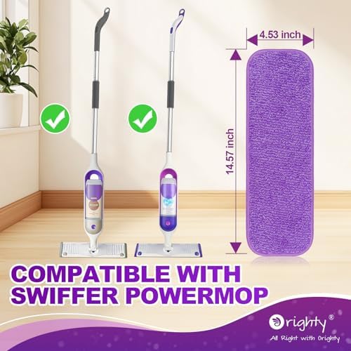Orighty Reusable Mop Pads for Swiffer PowerMop 10 Pack