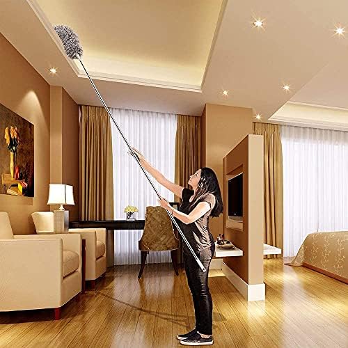 Azun Microfiber Duster with 30-100 Extension Pole and Bendable Head