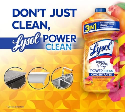 Lysol Power Clean Multi-Surface Cleaner 28 Fl Oz Mango Hibiscus