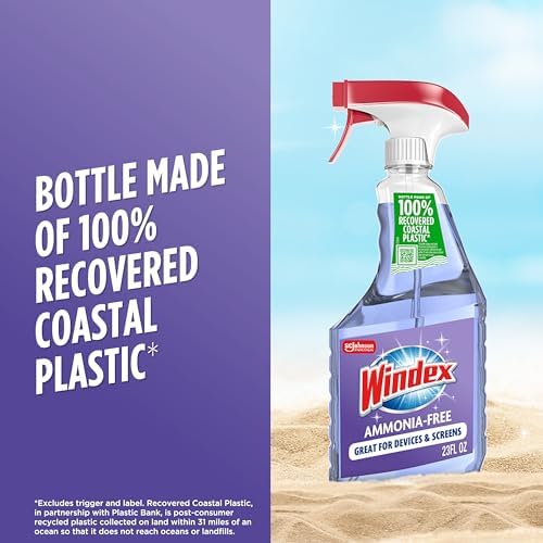 Windex Ammonia Free Crystal Rain Glass Cleaner 23 oz Spray Bottle