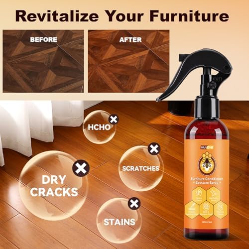 MIUMONE 2 in 1 Beeswax Wood Cleaner and Polish