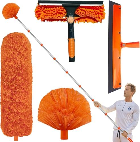 20 FT High Reach Duster Kit with 3-14 ft Pole