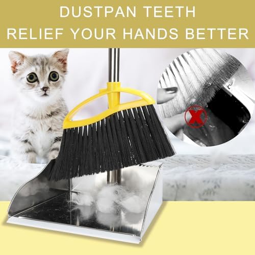 Gloffer Broom and Dustpan Set for Indoor Cleaning