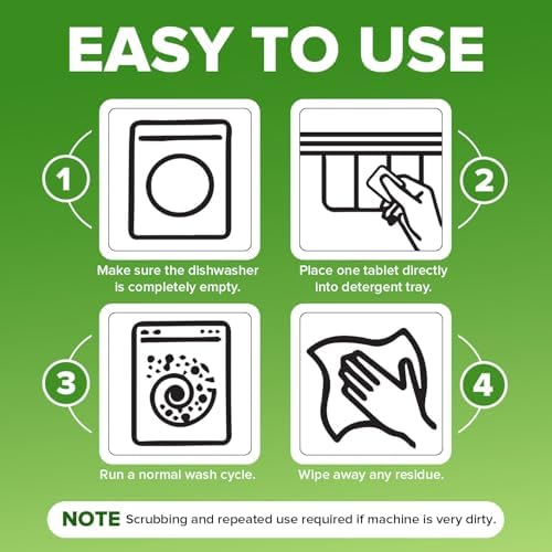 Renuv Heavy Duty Dishwasher Cleaner Tablets 12 Tabs - 1 Yr Supply 1