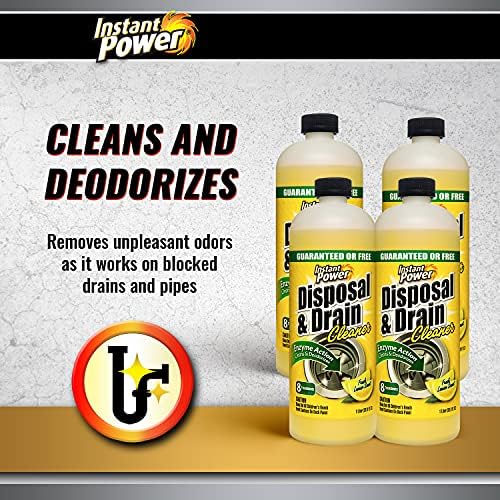 Instant Power Disposal Cleaner with Lemon Scent 1 Liter 4 Pack