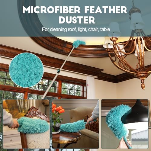 TelesPro 20 Foot High Reach Duster Kit with Window Squeegee