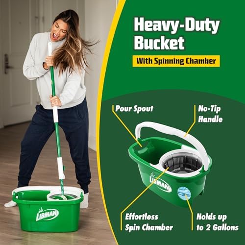 Libman Tornado Spin Mop System with 2 Refill Heads 1