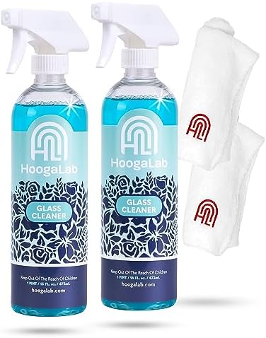 HoogaLab 16oz Glass Cleaner 2 Pack - No Streak All Shine