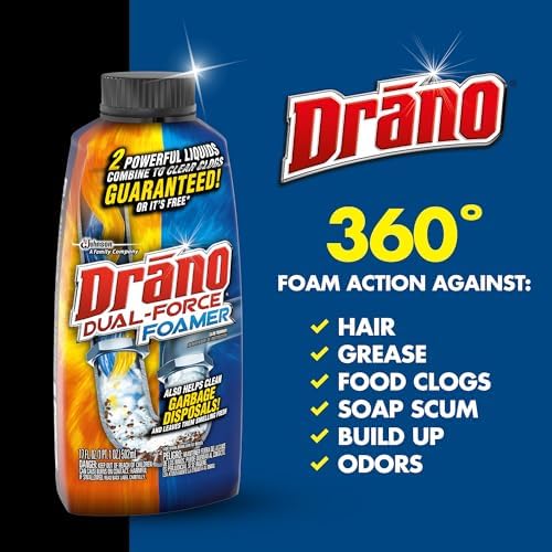 Drano Dual-Force Foamer Clog Remover Pack of 5