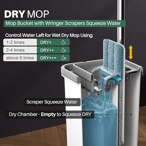 JOYMOOP Mop and Bucket with Wringer Set 1