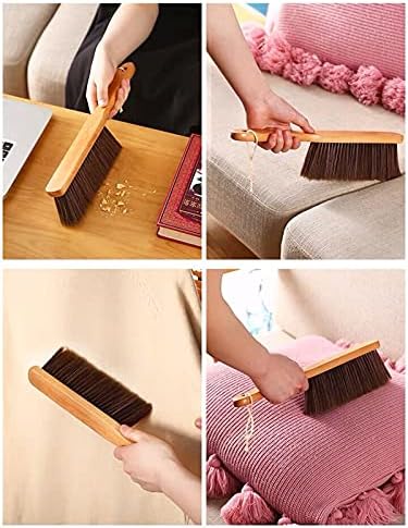 BSMstone Hand Broom with Soft Bristles and Wooden Handle