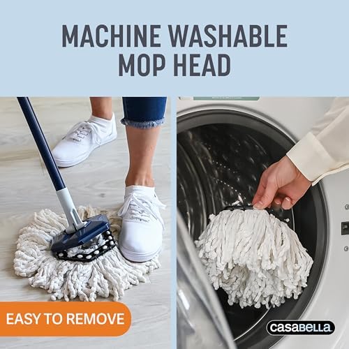 Casabella Spin Mop System with Refill - 2 Bucket Design
