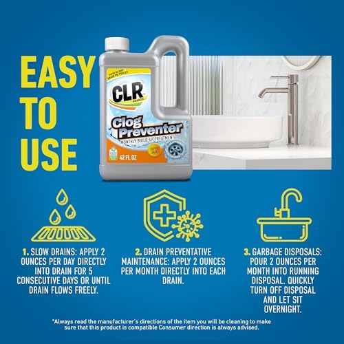 CLR Clog Preventer 80 Ounce Drain Build Up Remover