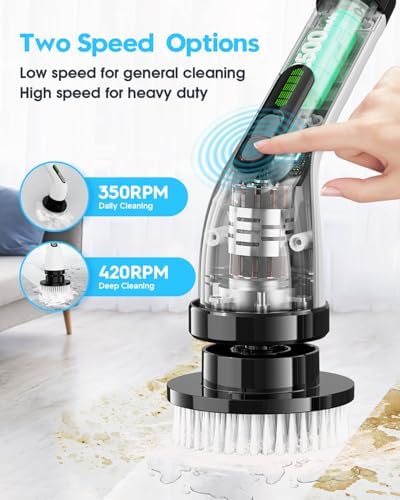 Highyes Electric Spin Scrubber for Bathrooms and Kitchen