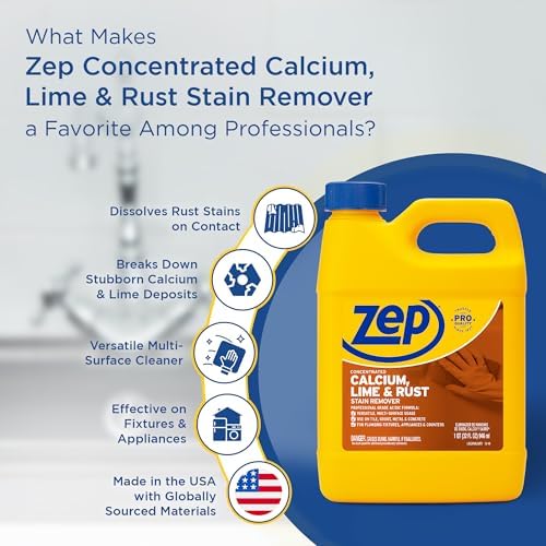 Zep Concentrated Calcium Lime Rust Remover - 32 oz Case of 12 1