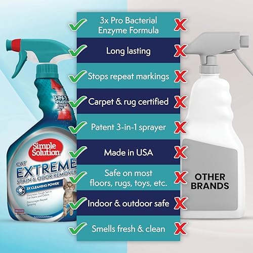 Simple Solution Extreme Cat Stain Remover 32 oz Pack of 2 1