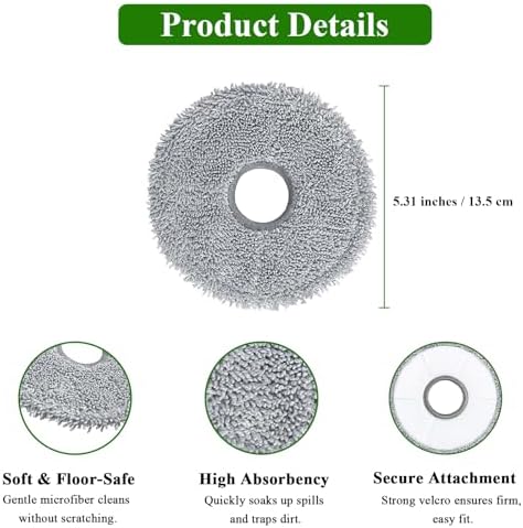 10 Pack Microfiber Mop Pads for Dreame Vacuums