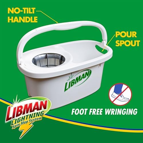 Libman Lightning Spin Mop System Plus 3 Refill Heads