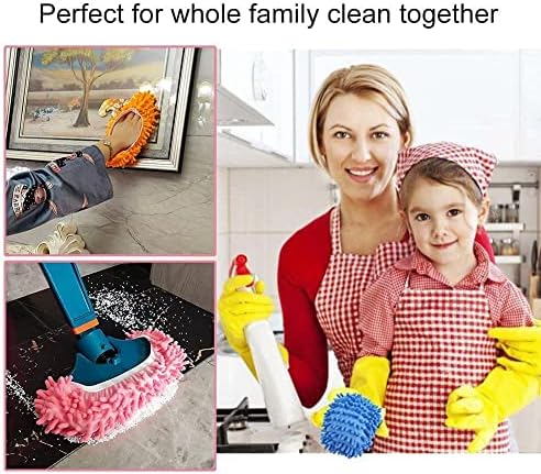 Yueiehe 5 Pairs Dust Duster Mop Slippers Foot Socks