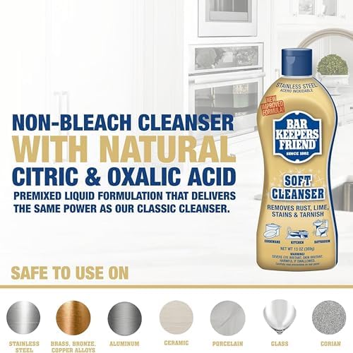 Bar Keeper Friend Soft Cleanser Liquid 2 x 26 oz Rust Stain Remover