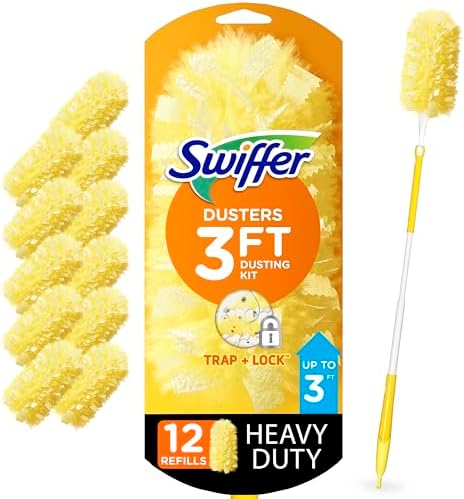 Swiffer Duster Heavy Duty Dusting Kit with Extendable Handle