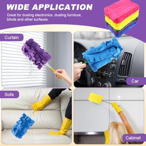 Saycker 14Pcs Reusable Fleece Duster Refills for Swiffer