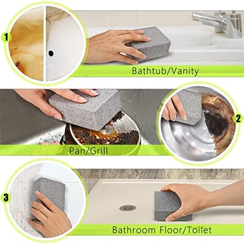 Maryton Grill Stone Cleaning Kit - 3 Count Pumice Stone for Grills