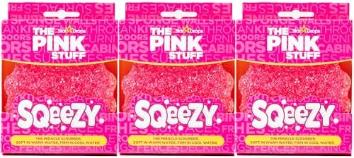 Stardrops The Pink Stuff SQeeZY Scrubber Sponge 3-Pack