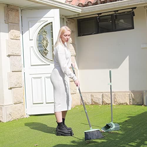 Ivandar Broom and Dustpan Set with Adjustable Handle
