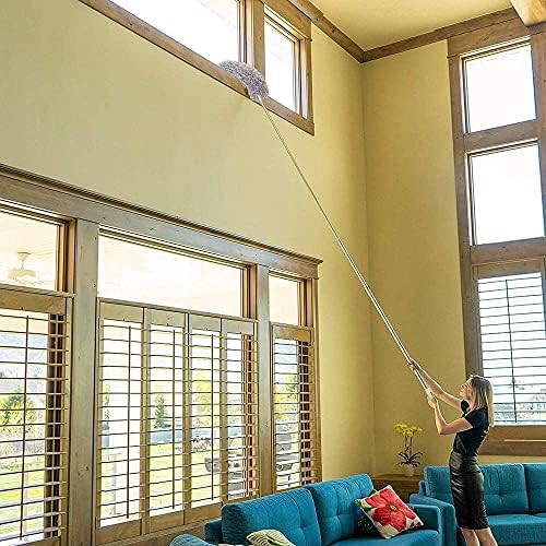 Azun Microfiber Duster with 30-100 Extension Pole and Bendable Head