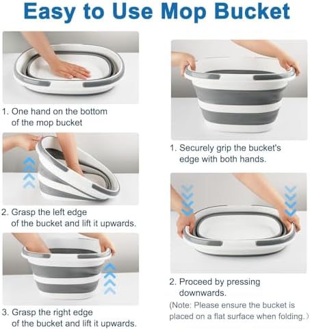 BIDFUL Collapsible Mop Bucket 16L with Handle 1