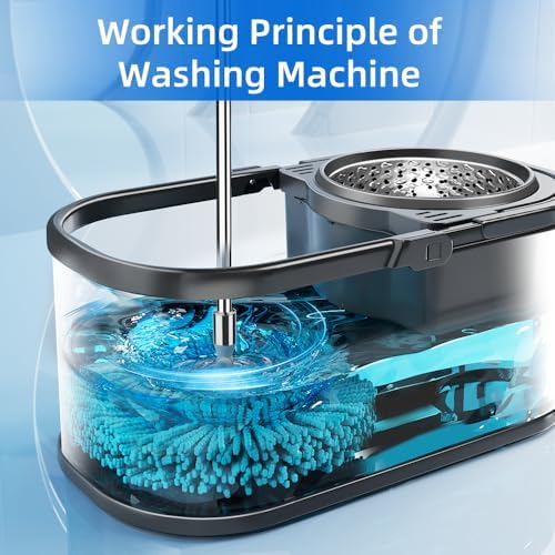Swiftiron Spin Mop and Bucket with Wringer Set
