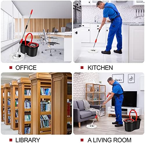 CooFel Spin Mop and Bucket Set with Wringer