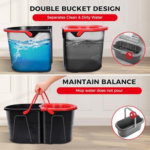 Gadhra Spin Mop and Bucket Set with Wringer