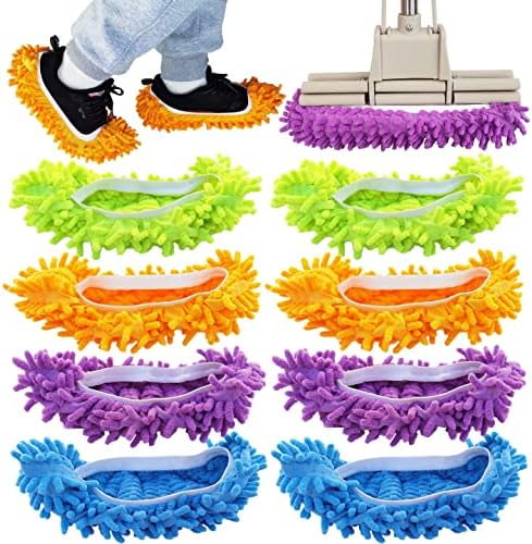 4 Pairs Mop Slippers Shoes Cover Dust Duster