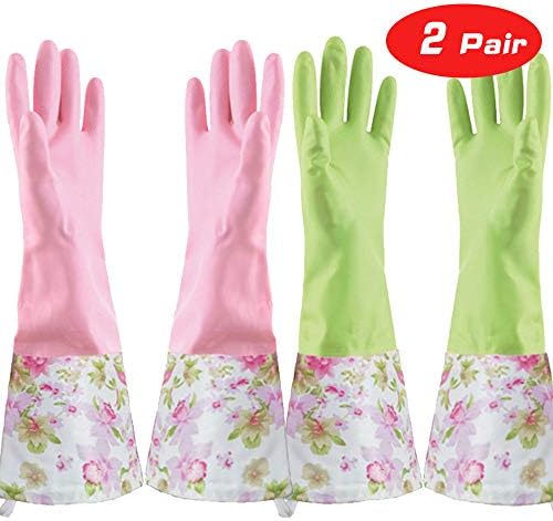 KINGFINGER Waterproof Dishwashing Gloves 2 Pairs 1