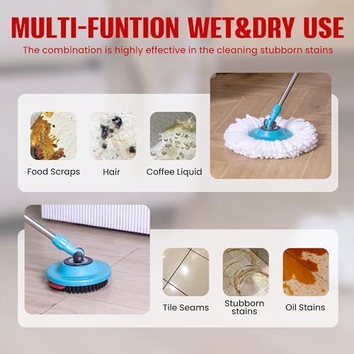 BOCA STORY Circle Mop Heads 4Pcs Scrub Brush