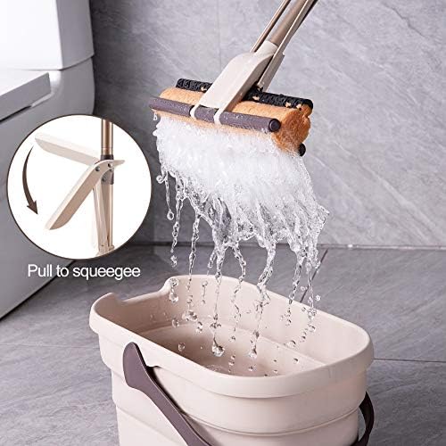 Eyliden Sponge Mop with 2 Reusable Refills