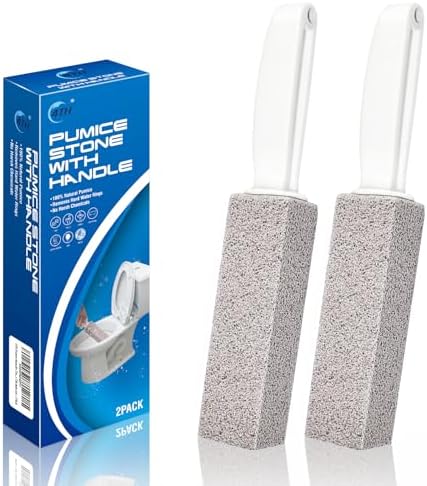4TH Pumice Stick with Handle for Toilet and Tile Cleaning - 2 Piece
