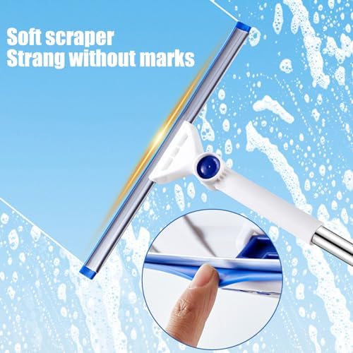 Lovskoo 40in Window Squeegee Kit 3-in-1 Glass Cleaner