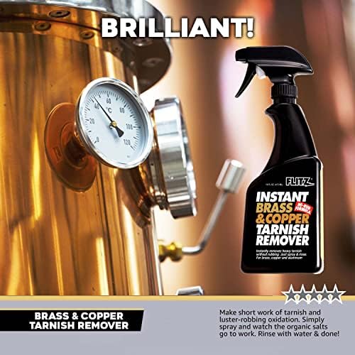 Flitz Instant Brass and Copper Tarnish Remover - 16oz