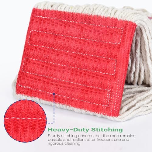 Matthew 4Pcs Heavy Duty Mop Heads Washable Reusable