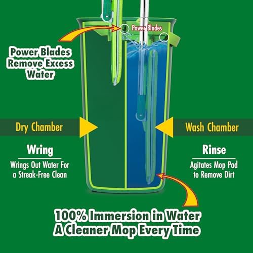 Libman Rinse n Wring Mop and Bucket Set with 2 Microfiber Pads