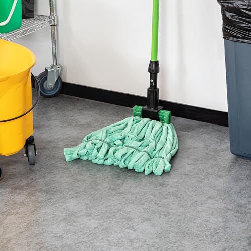 Restaurantware Mop Head Refill - Microfiber Green 5 Inch Headband 18 Ounce Machine Washable