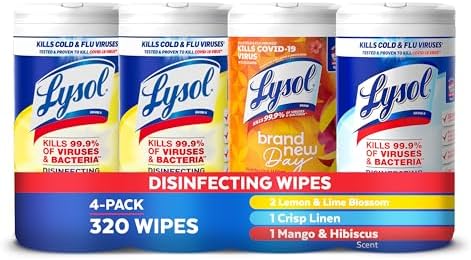 Lysol Disinfecting Wipes 80 Count 4pk Bundle