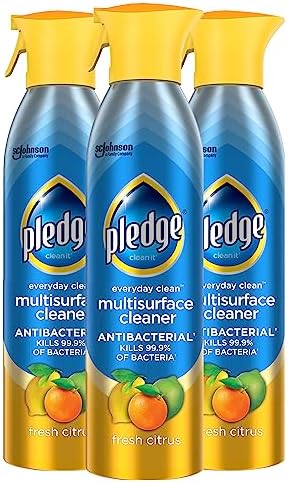 Pledge Antibacterial Spray Fresh Citrus - 97 oz Pack of 3