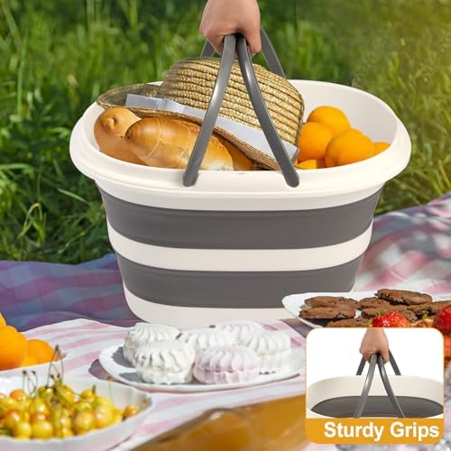 COKIHOM Collapsible Mop Bucket with Handle 42 Gallons
