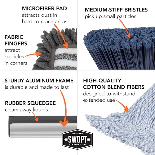 SWOPT 7-Piece Indoor Cleaning Kit with Handles and Organizer 1
