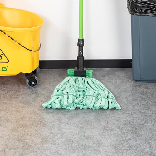 Restaurantware Mop Head Refill - Microfiber Green 5 Inch Headband 18 Ounce Machine Washable