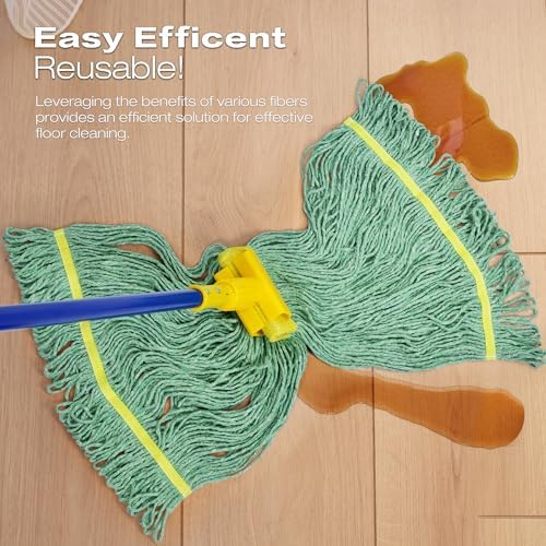 Matthew 4Pcs Heavy Duty Mop Heads Washable Reusable